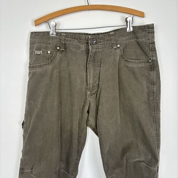 Kuhl Men's Hiking Revolvr Pants Green Vintage Patina Dye Size 36x32.5 READ - Picture 6 of 12